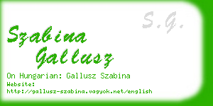 szabina gallusz business card